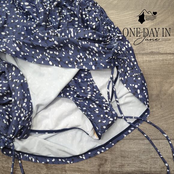 Eomenie Drawstring Swimdress One Piece Swimsuit Size L - Picture 6 of 7